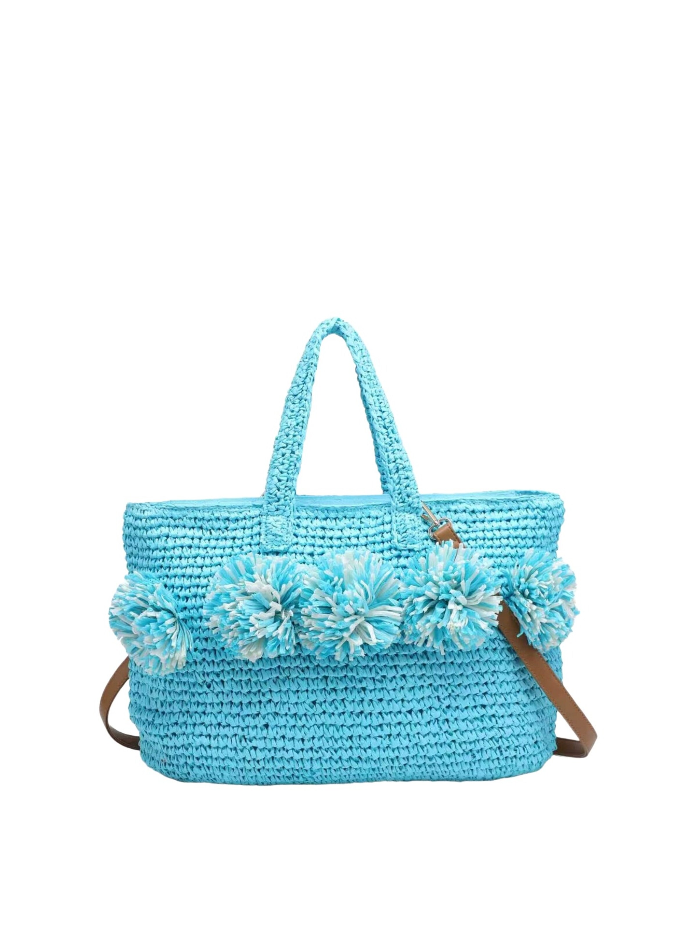 Borsa a mano 'Borsa a Mano Donna Carta Chiusura Zip - Kassandra' di Kassandra in blu: frontale