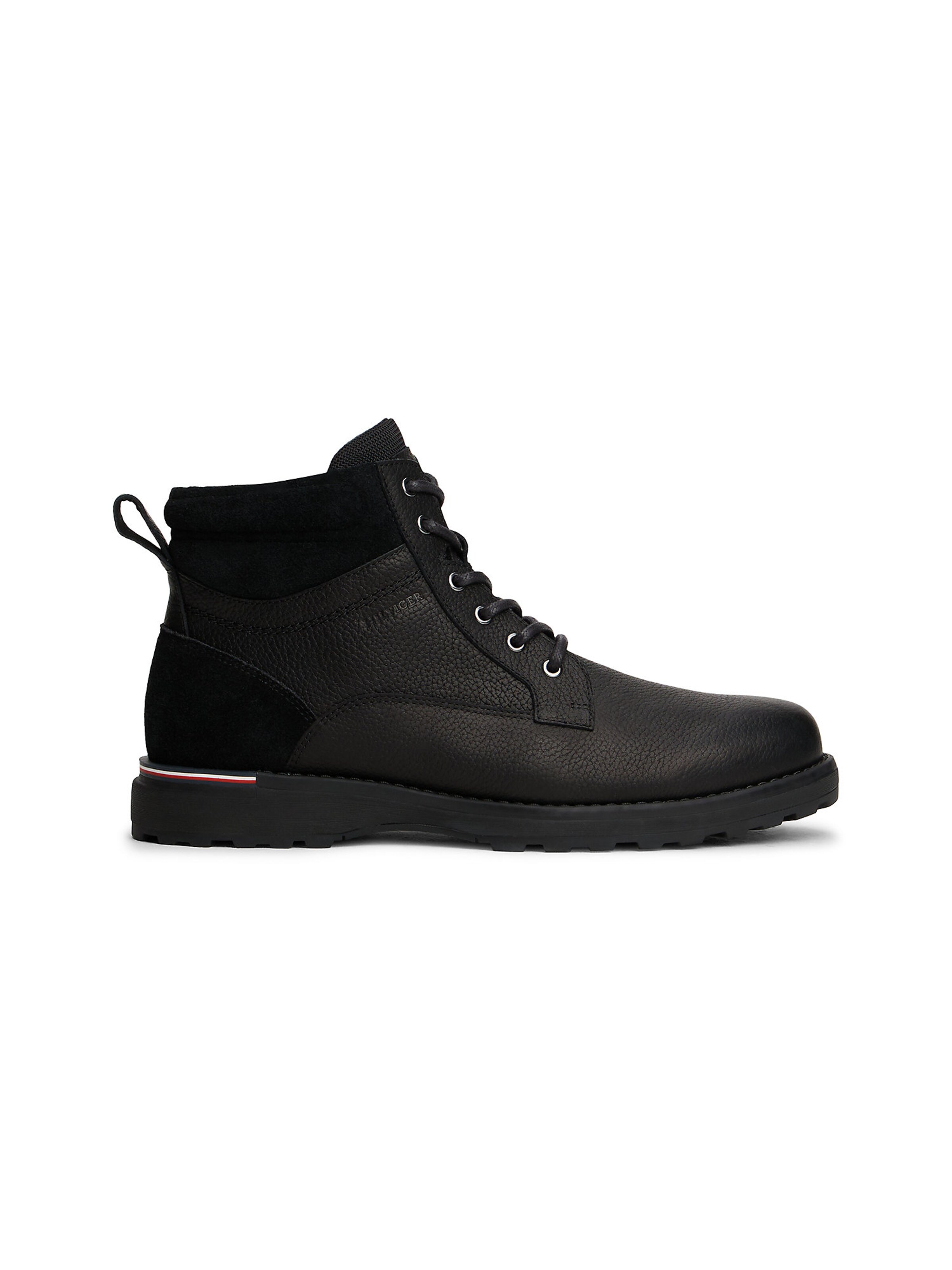 TOMMY HILFIGER Schnürboots in Schwarz