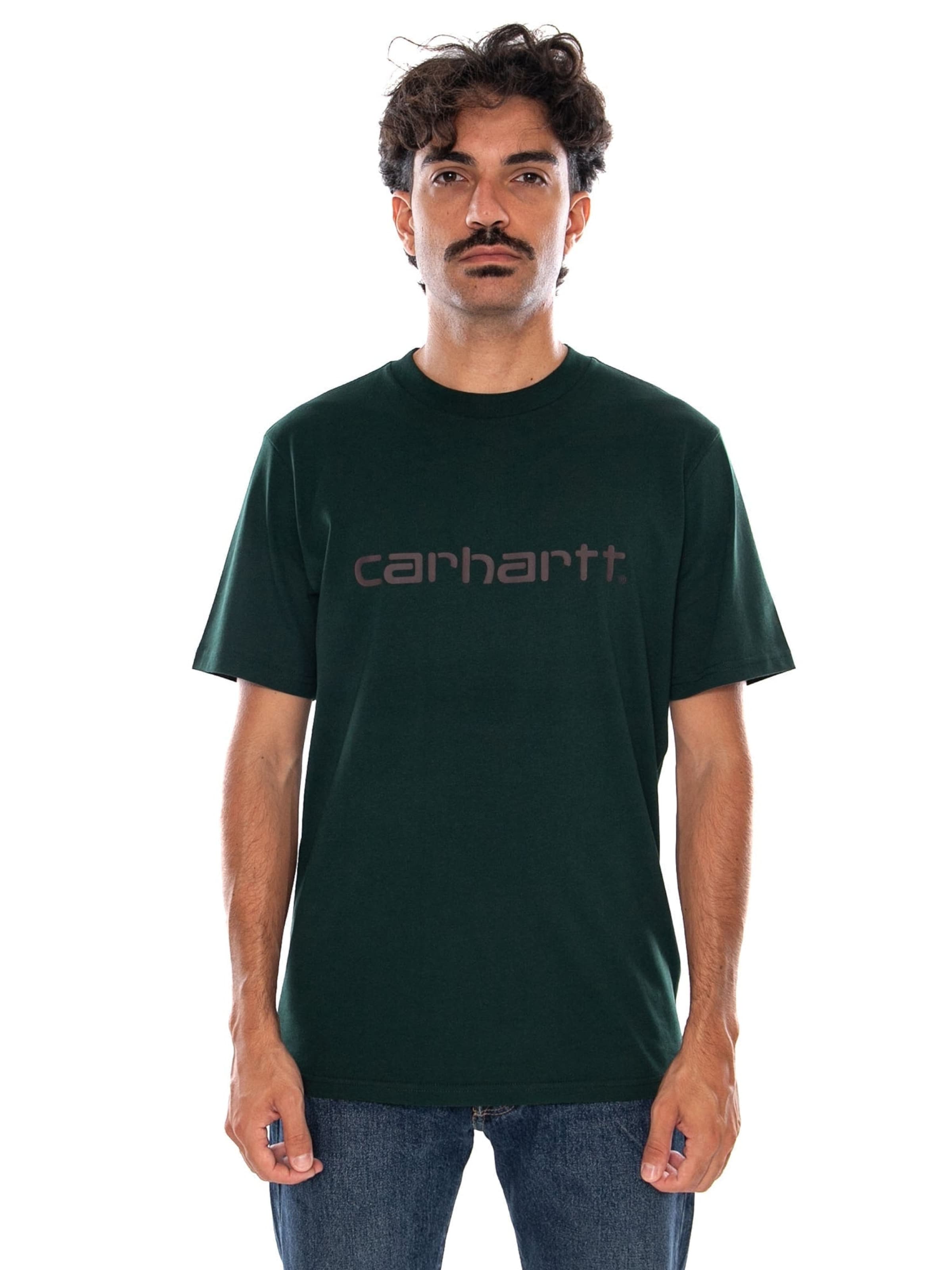T-Shirt 'S/S SCRIPT T-SHIRT DARK SCARAB' Carhartt WIP en vert : devant