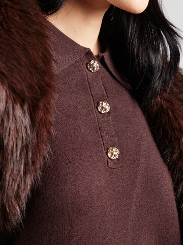 PIECES Плетена рокля 'PCJASSY' в кафяво