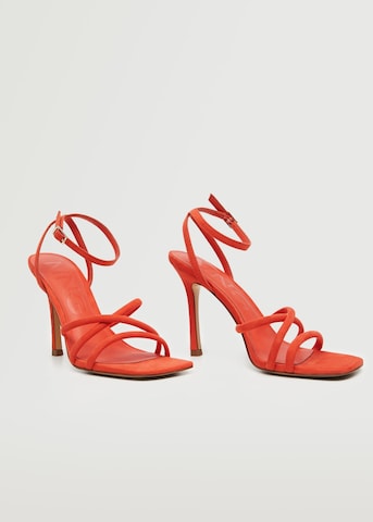 MANGO Páskové sandály 'maybe' – červená