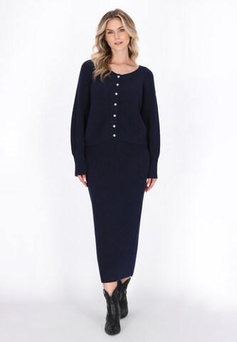 DreiMaster Vintage Υπερμεγέθη πλεκτή ζακέτα 'Vintage' σε μπλε