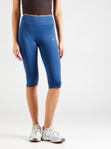 Skinny Pantaloni sportivi di 4F in blu: frontale