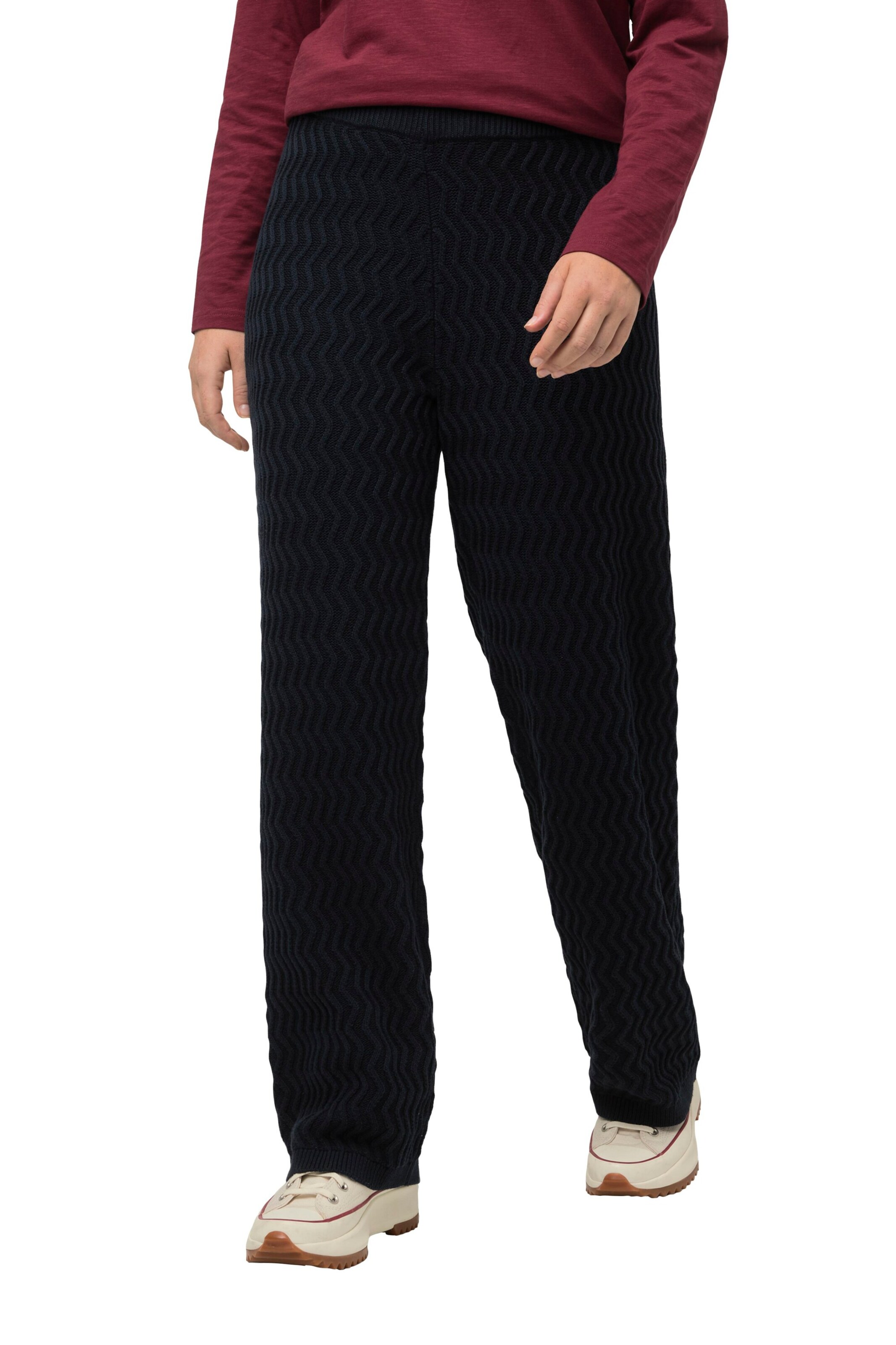 Ulla Popken Regular Broek in Blauw: voorkant