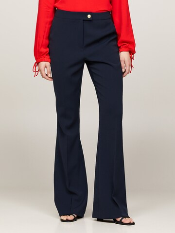 TOMMY HILFIGER Flared Pleated Pants in Blue