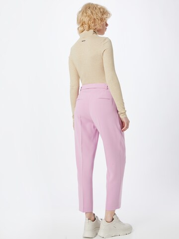 BOSS Tapered Pleat-Front Pants 'Tapia' in Pink