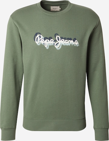 Sweat-shirt Pepe Jeans en vert : devant