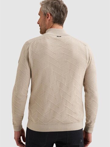 VANGUARD Sweter 'Pullover with half-zip and allover texture' w kolorze szary