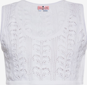 swirly Top in White: front