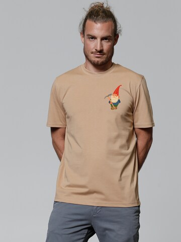 Maglietta ' Gartenzwerg ' di Watapparel in beige: frontale