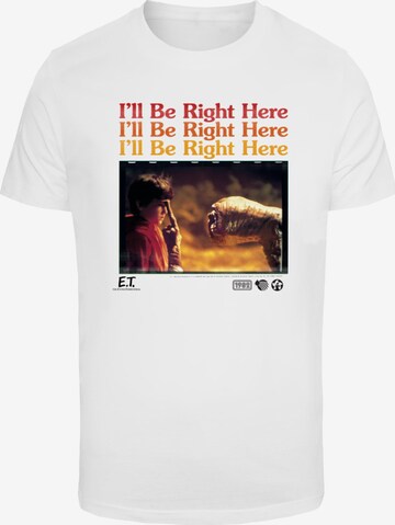 Merchcode T-Shirt 'E.T. - Right Here' in Weiß: predná strana