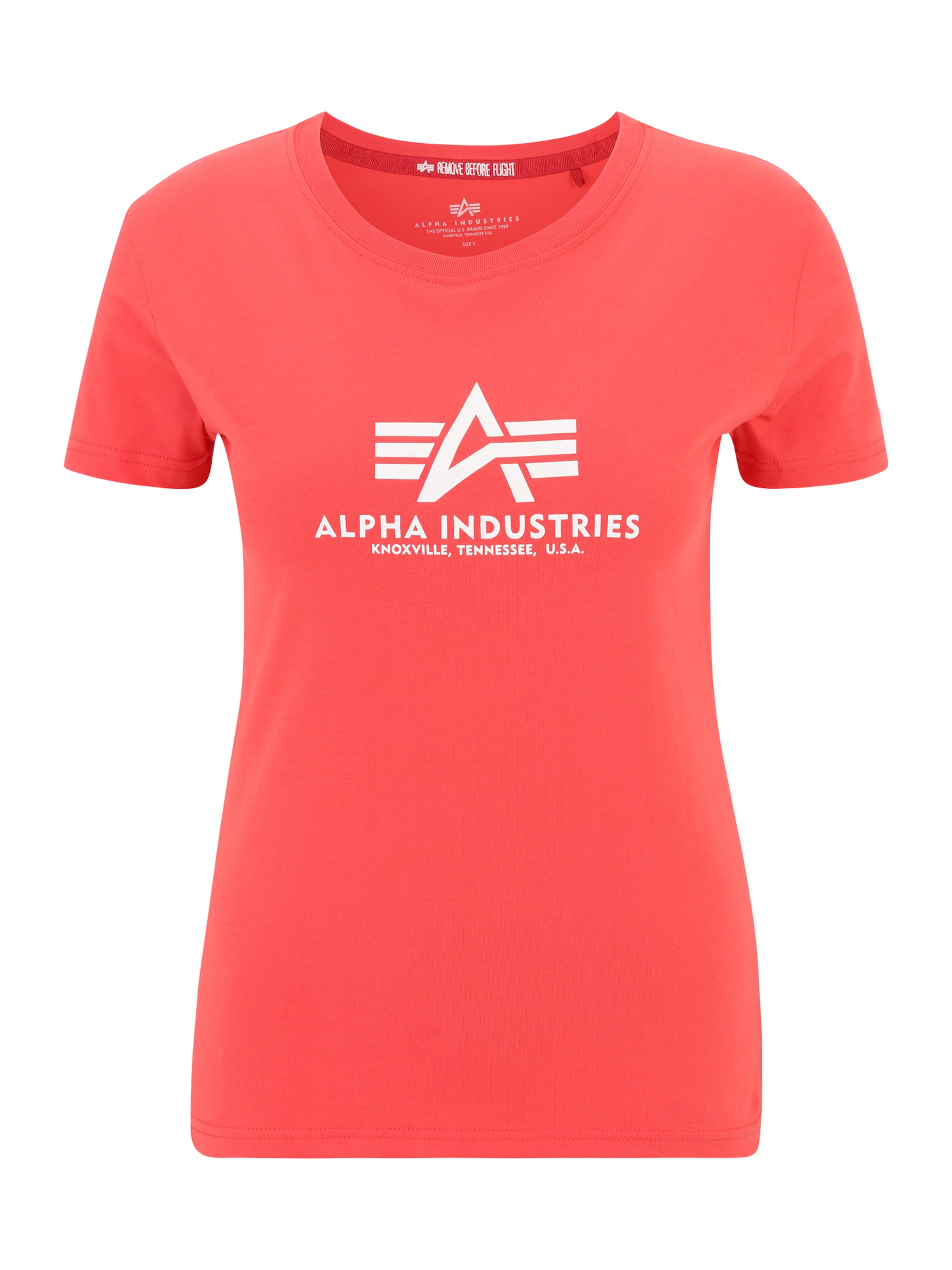 ALPHA INDUSTRIES Футболка в Красный: спереди