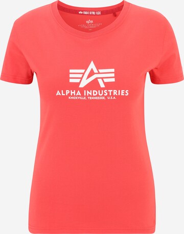 ALPHA INDUSTRIES Póló - piros: elől