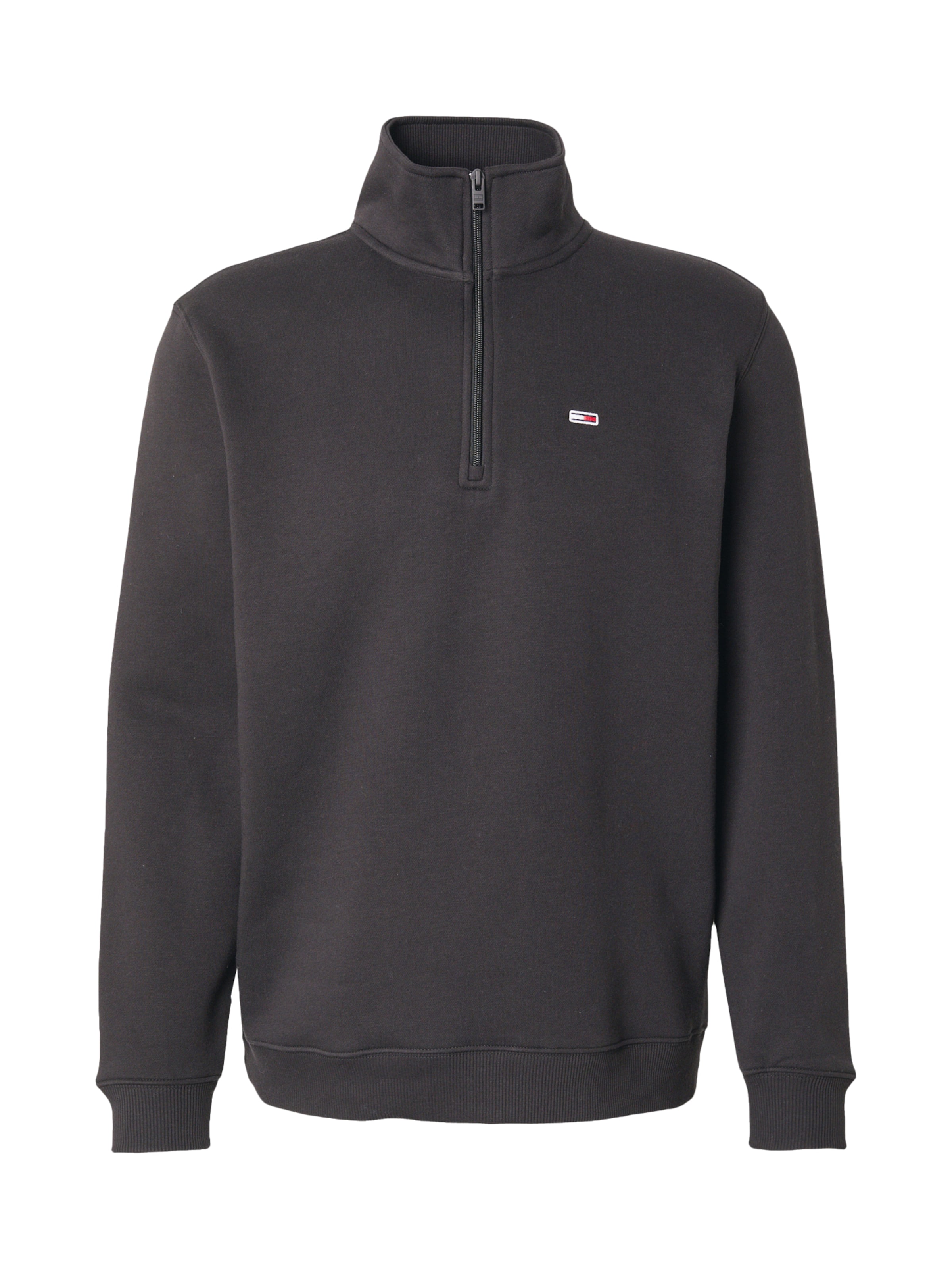 juoda Tommy Jeans Megztinis be užsegimo: priekis