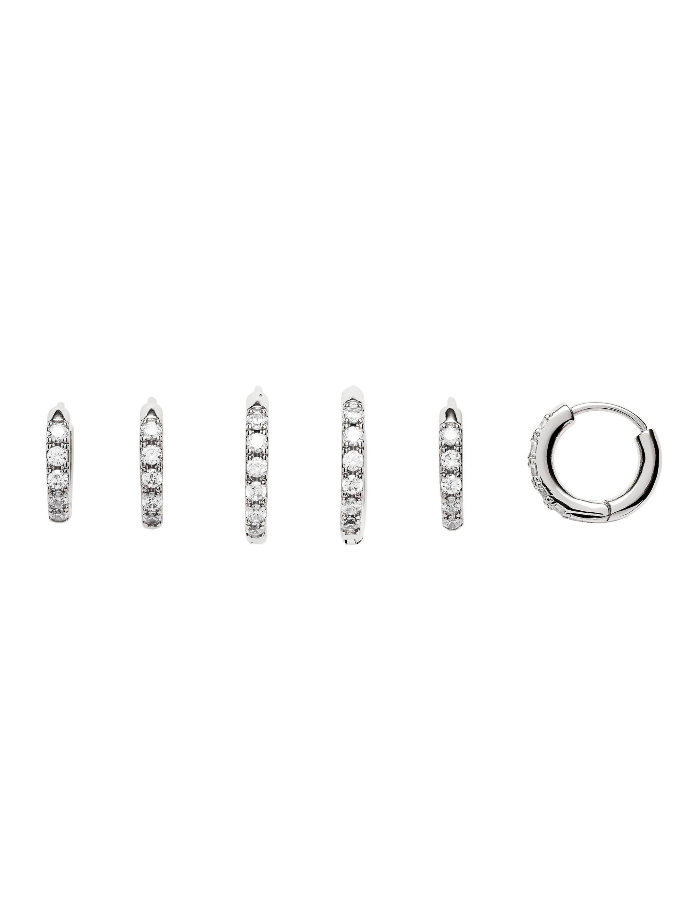 Boucles d'oreilles 'Helen' U.S. POLO ASSN. en argent : devant