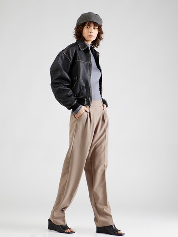 ONLY Regular Pleat-front trousers 'LANA-BERRY' in Brown