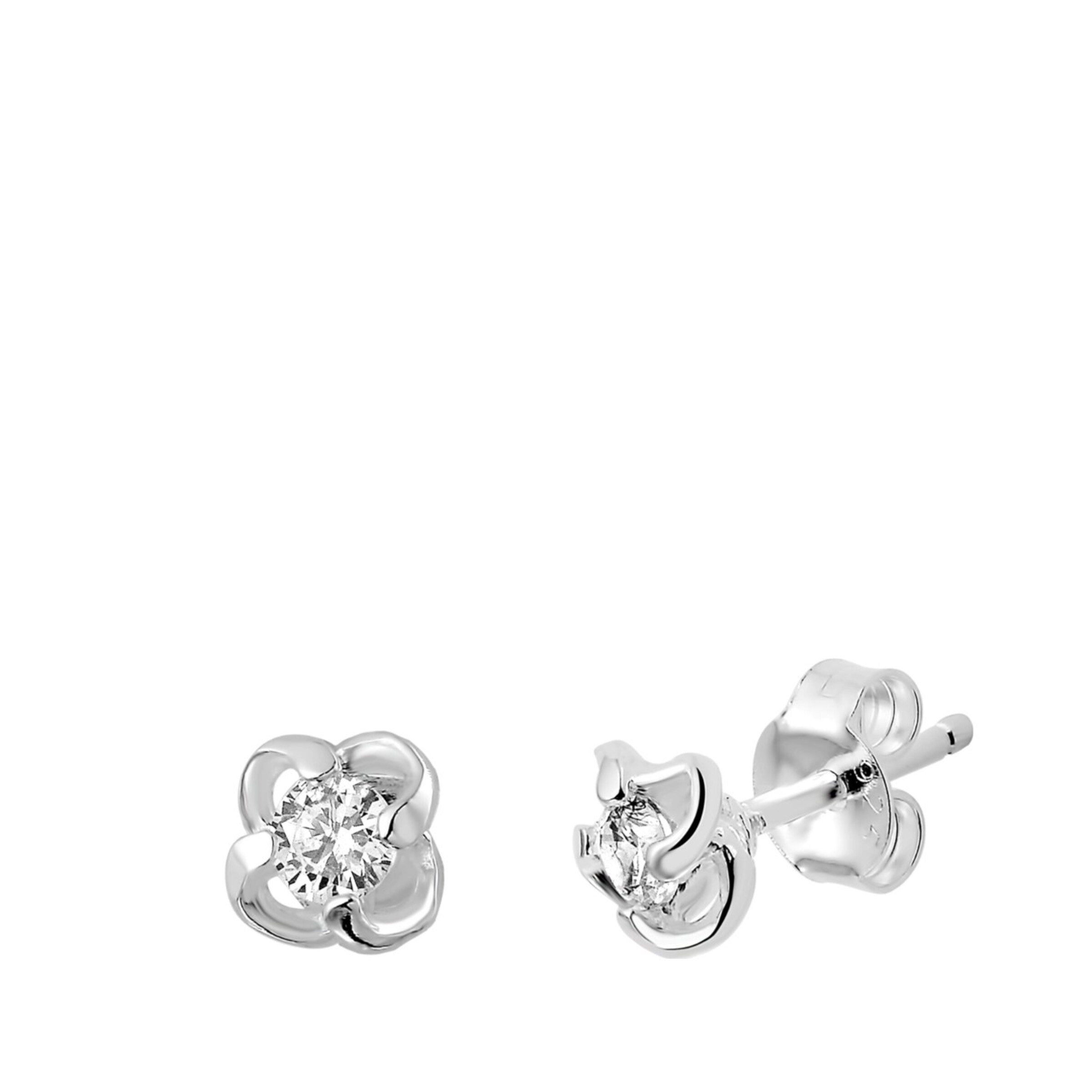 Lucardi Earrings in Silver: front