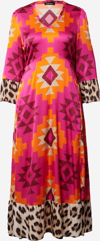 Grace - Vestido 'Ikat' em rosa: frente