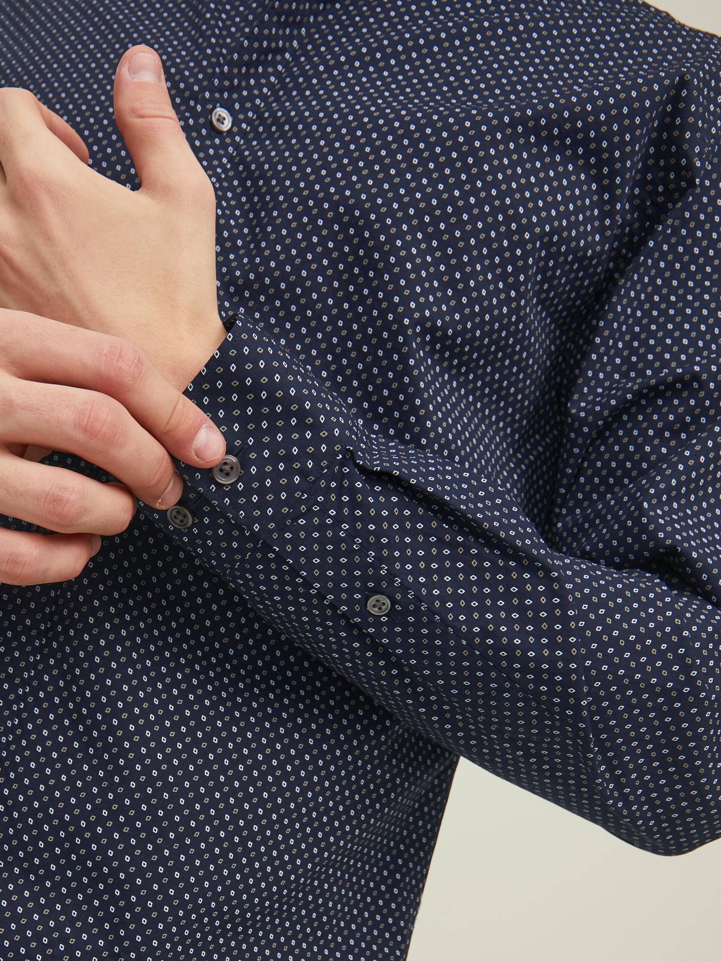 Männer Hemden JACK & JONES Hemd 'Blackpool' in Navy - DN21560 Männer Hemden JACK & JONES Hemd 'Blackpool' in Navy - DN21560