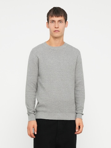 Pull-over 'JPRBLUBARKLEY' JACK & JONES en gris : devant
