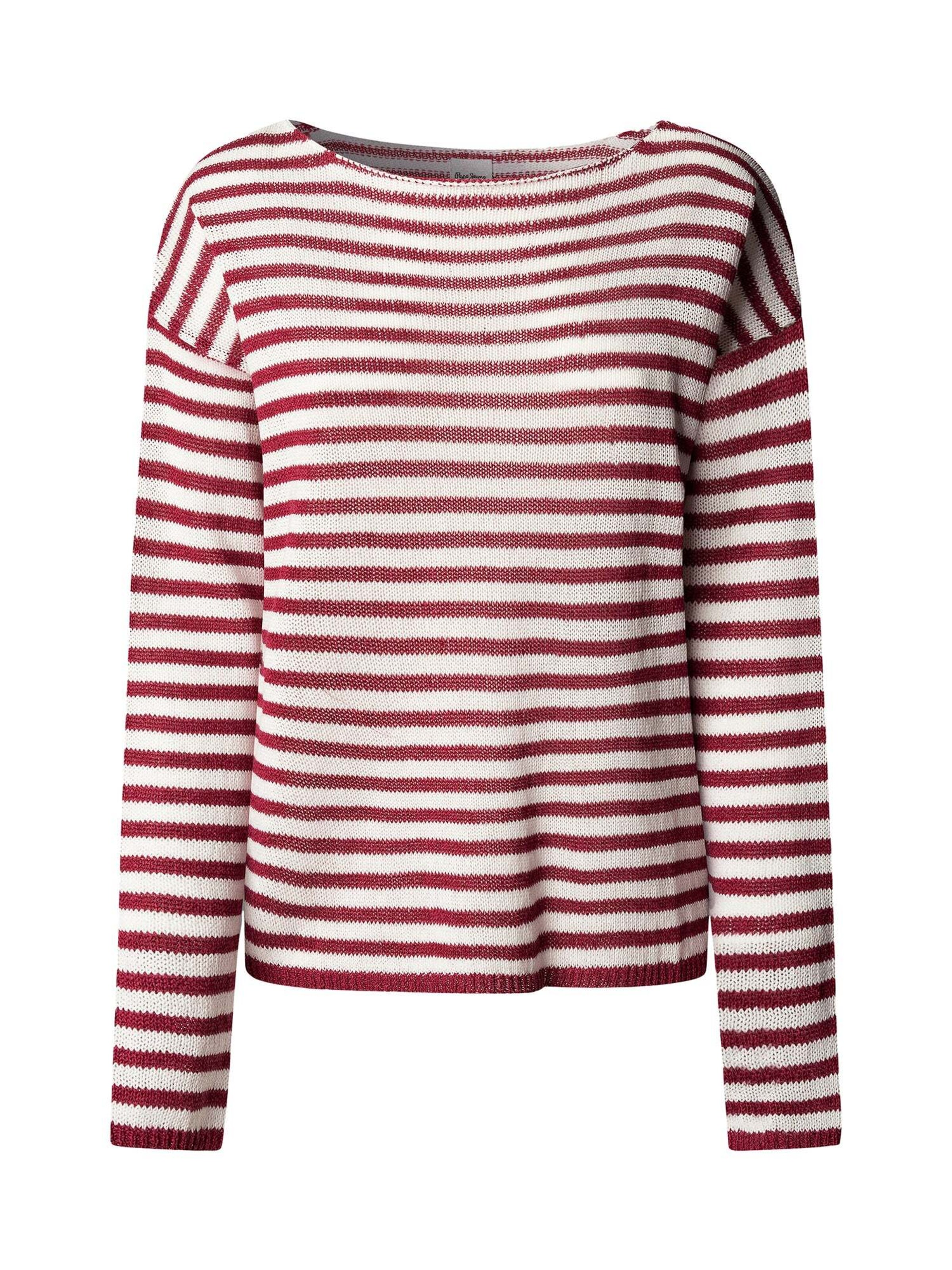 Pullover 'Kalua' Pepe Jeans di colore mirtillo / bianco lana, Visualizzazione prodotti