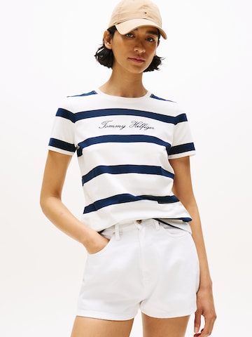 TOMMY HILFIGER Majica | modra barva: sprednja stran