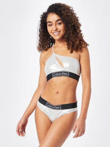 Calvin Klein Swimwear Bustier Bikinitop in Grau