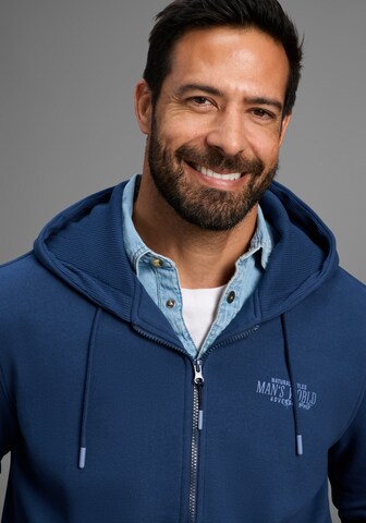 Man's World Sweatjacke in Blau