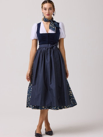 waldorff Dirndlbluse 'Malina' mit Chiffon in Weiß: Vorderseite