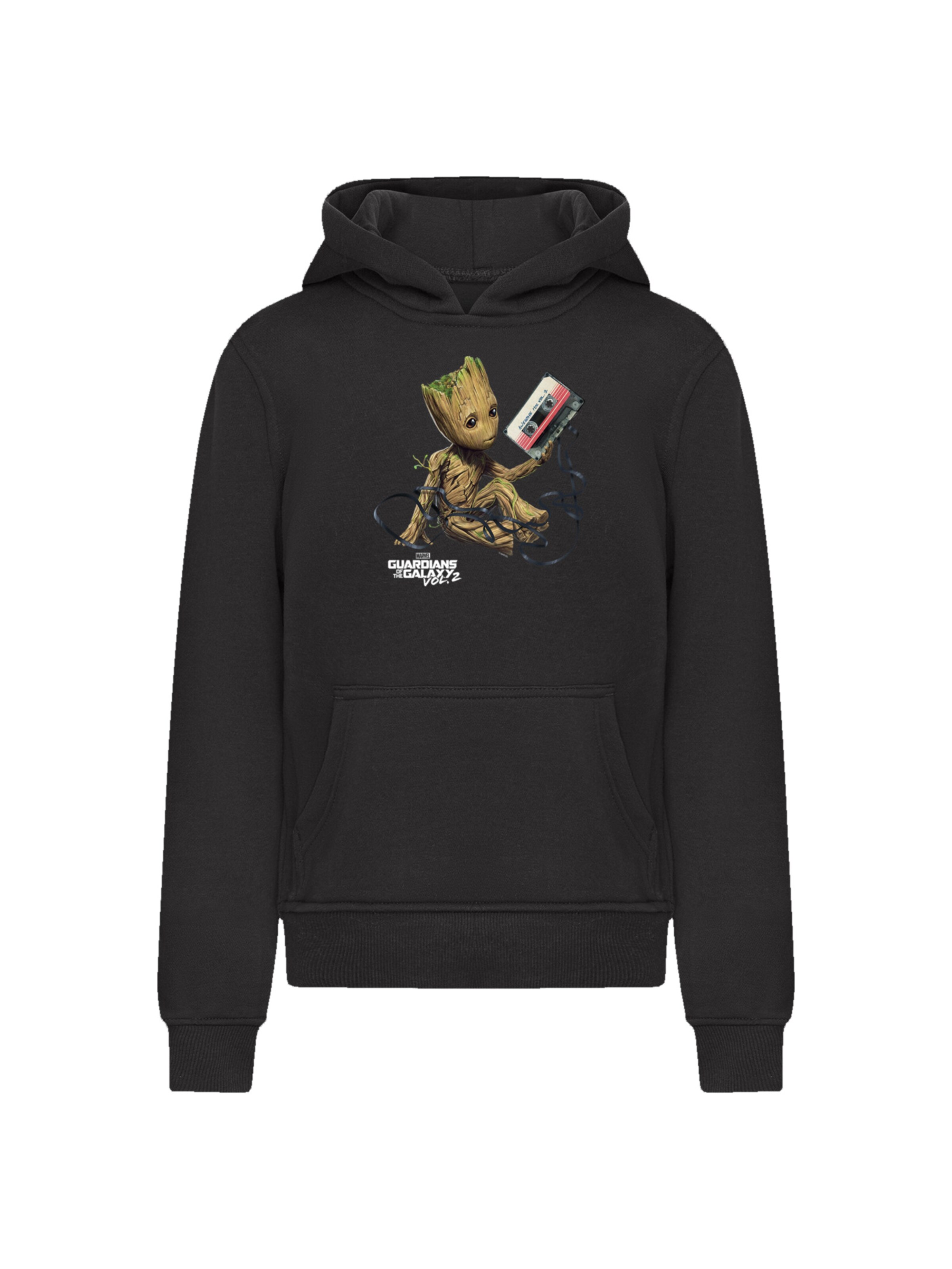 Sweat-shirt 'Marvel Guardians Of The Galaxy Vol2 Groot Tape' F4NT4STIC en noir : devant