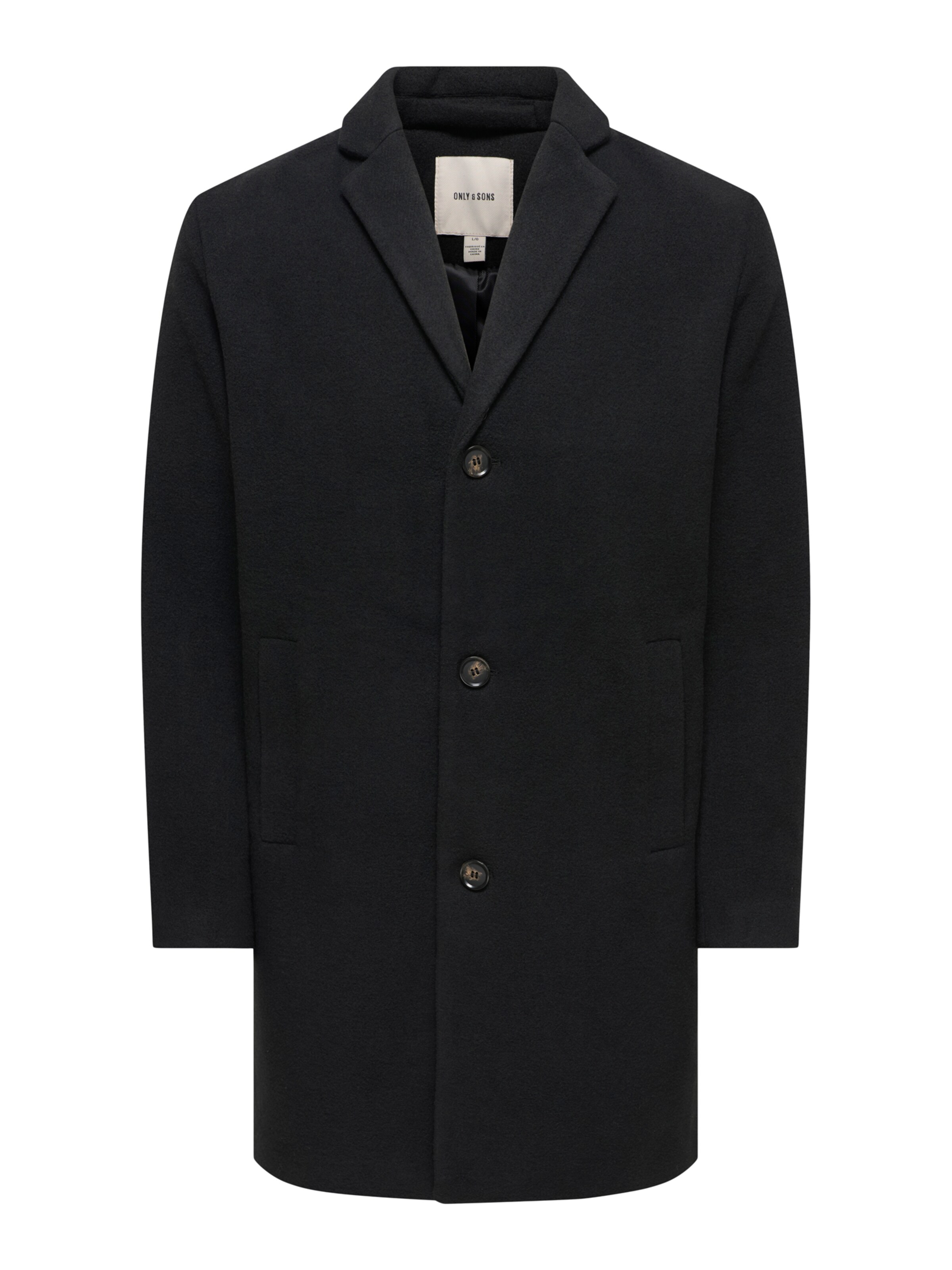 Only & Sons Between-Seasons Coat in S in Black, Item view