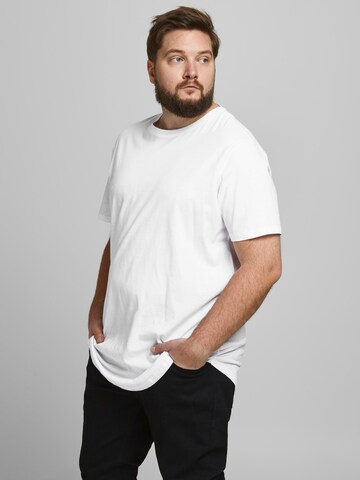 T-Shirt 'Noa' Jack & Jones Plus en blanc : devant