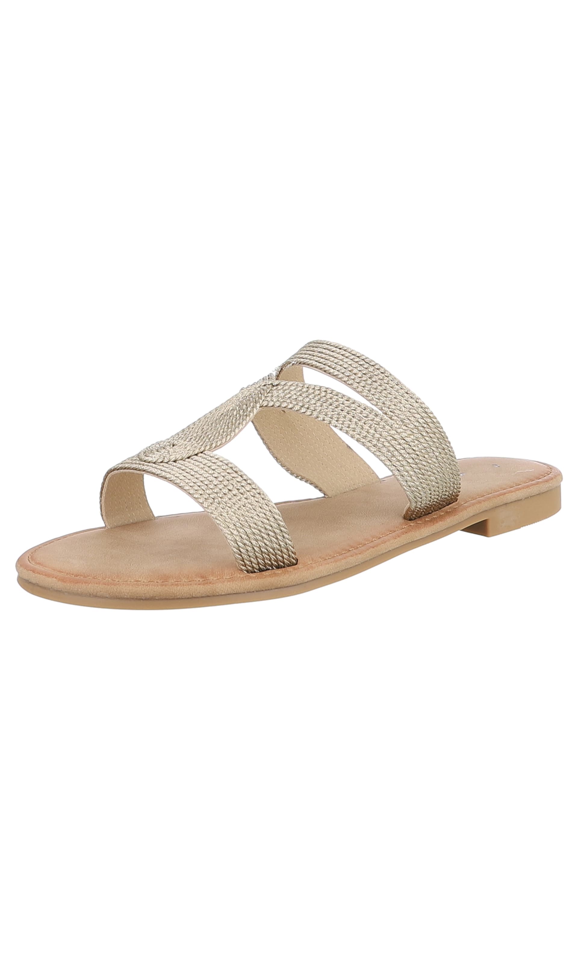 Ital-Design Pantolette in Gold: Vorderseite