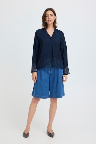 Fransa - Blusa 'MINNAS' em azul