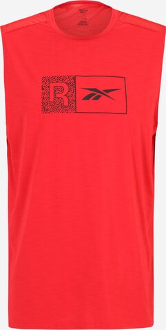 Reebok Sport قميص عملي ' Workout Ready' بـ أحمر: الأمام