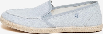 Gottstein Mokassin 'Camping Linen Sailor' in Grau: Vorderseite