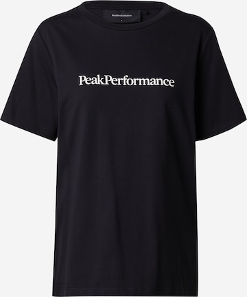 T-shirt fonctionnel PEAK PERFORMANCE en noir : devant