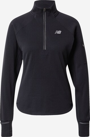 new balance Athletic Sweater 'Heat Grid' in Black: front