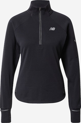 new balance Sweter sportowy 'Heat Grid' w kolorze czarny: przód