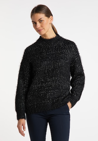 usha WHITE LABEL Пуловер в черно: отпред