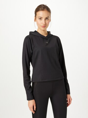 PUMA Athletic Sweatshirt in Black: front