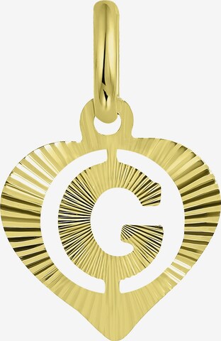 Lucardi Pendant 'Buchstabe' in Gold: front