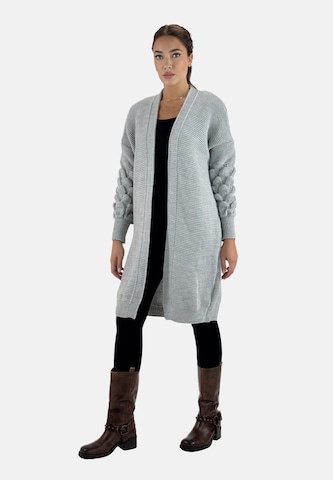 Cappotto in maglia di Elara in grigio