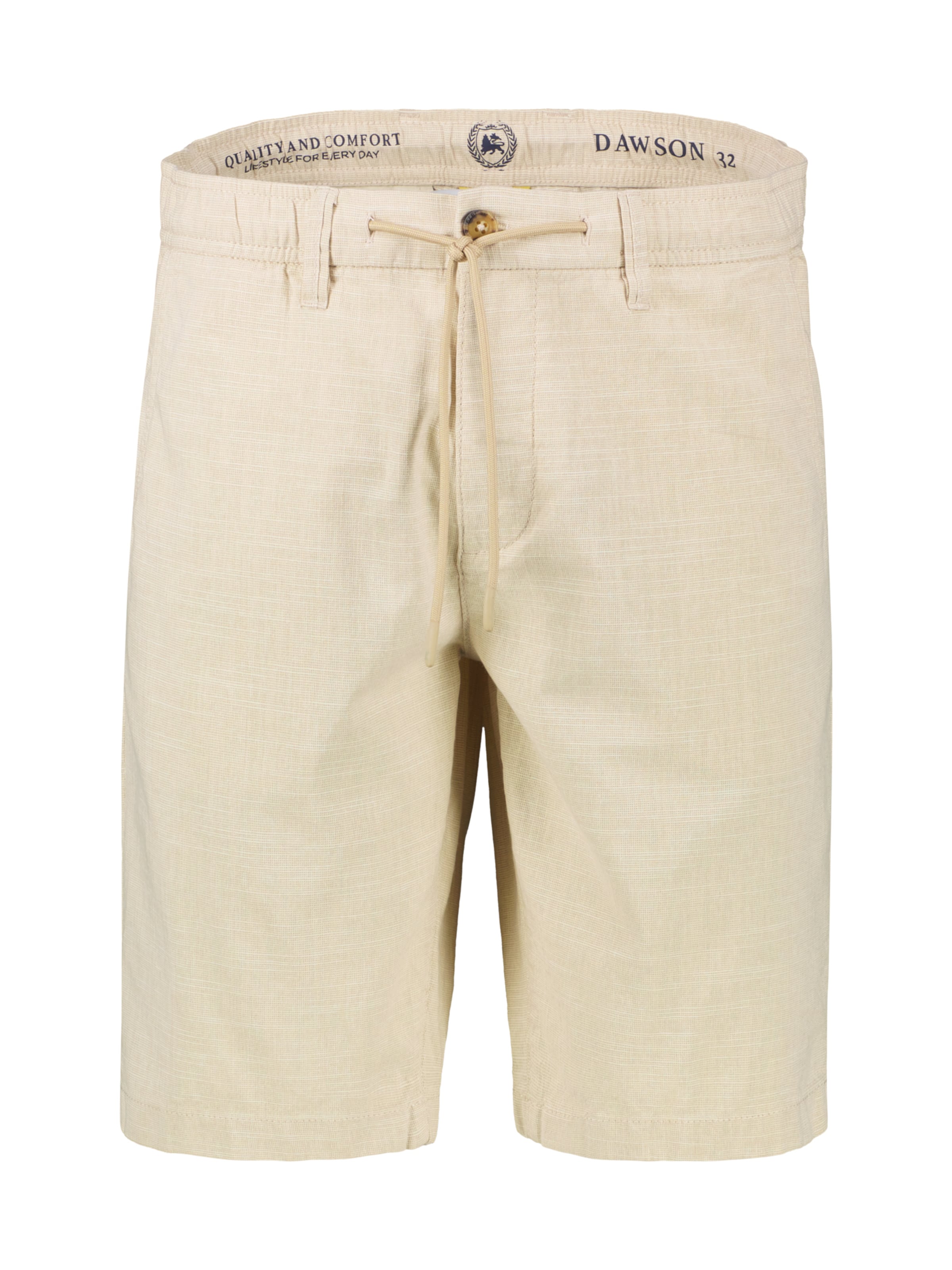 LERROS Regular Sommerliche Chino-Shorts aus reiner Baumwolle mit Tunnelzug in Beige: Vorderseite