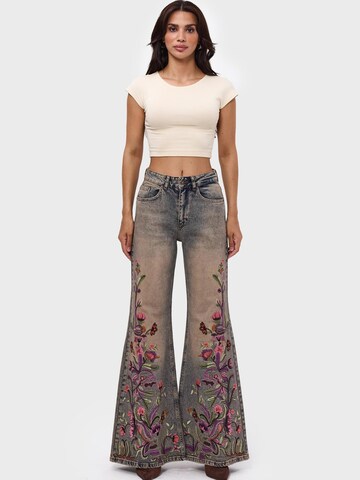 IT'S BASIC - Acampanado Vaquero 'FLARE MID RISE JEANS' en azul