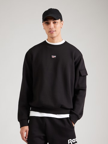 Reebok Urheilullinen collegepaita 'PETER' värissä musta: etupuoli