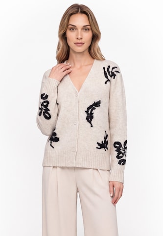 Usha - Cárdigan en beige: frente