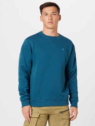 Sweat-shirt G-Star RAW en bleu : devant