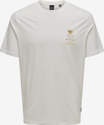 Only & Sons Koszulka 'MANUEL' w kolorze biały: przód