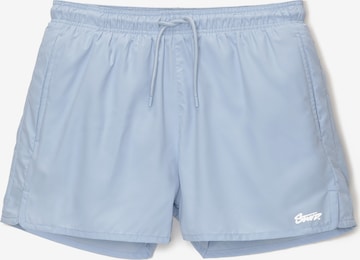 Pull&Bear Kratke kopalne hlače | modra barva: sprednja stran